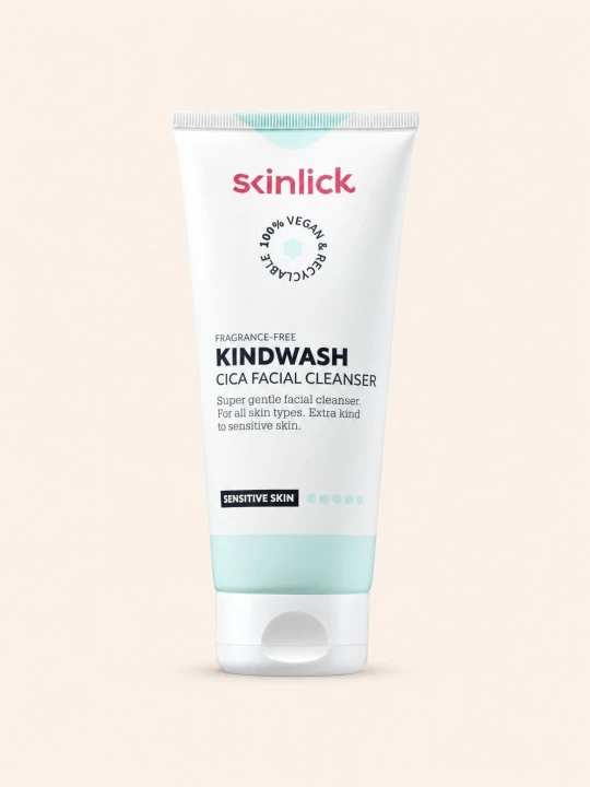 Skinlick Kindwash Cica Cleanser kremowy żel do codziennego mycia twarzy z CICA i proteinami owsa. Tuba 200 ml