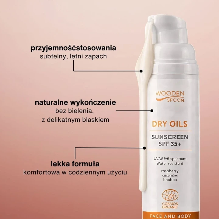Wooden Spoon SPF 35+ Dry Oils – pielęgnujący SPF do twarzy i ciała 100 ml