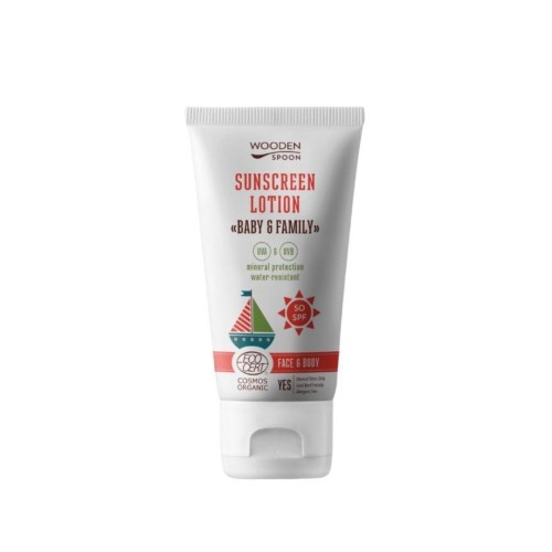 Wooden Spoon SPF 50 Baby &amp; Family – mineralny krem dla skóry wrażliwej 150 ml