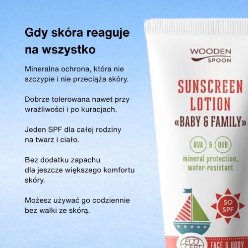 Baby &amp; Family Sunscreen Lotion SPF 50 – krem przeciwsłoneczny dla dzieci i skóry wrażliwej 100 ml